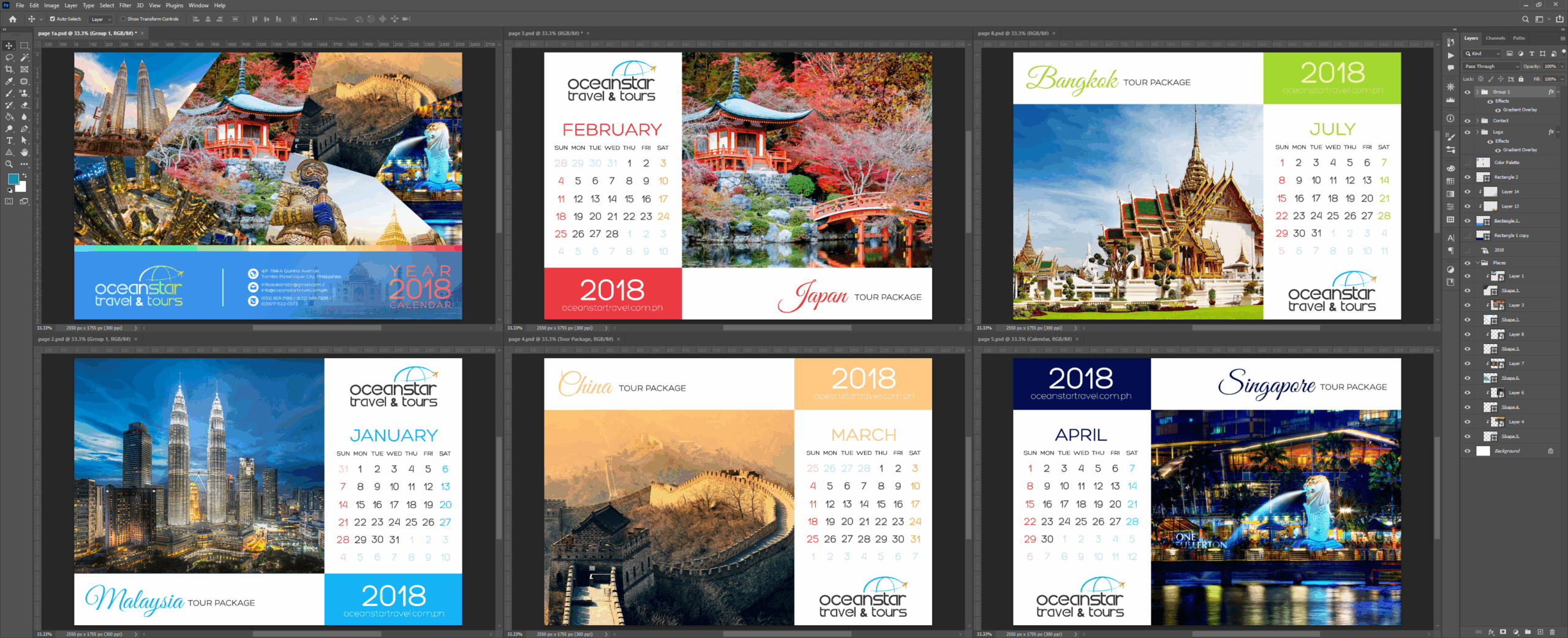 ocean start calendar design draft Desktop view of Aqua Resort Club Saipan Web Design